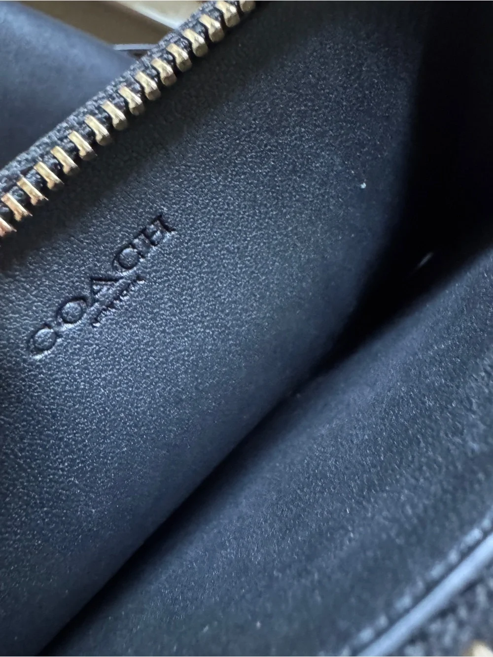 Coach Black Leather card slim wallet